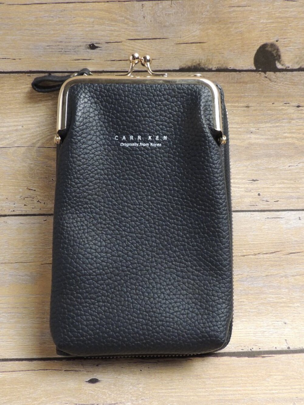 Carr Ken Black Faux Leather Wallet